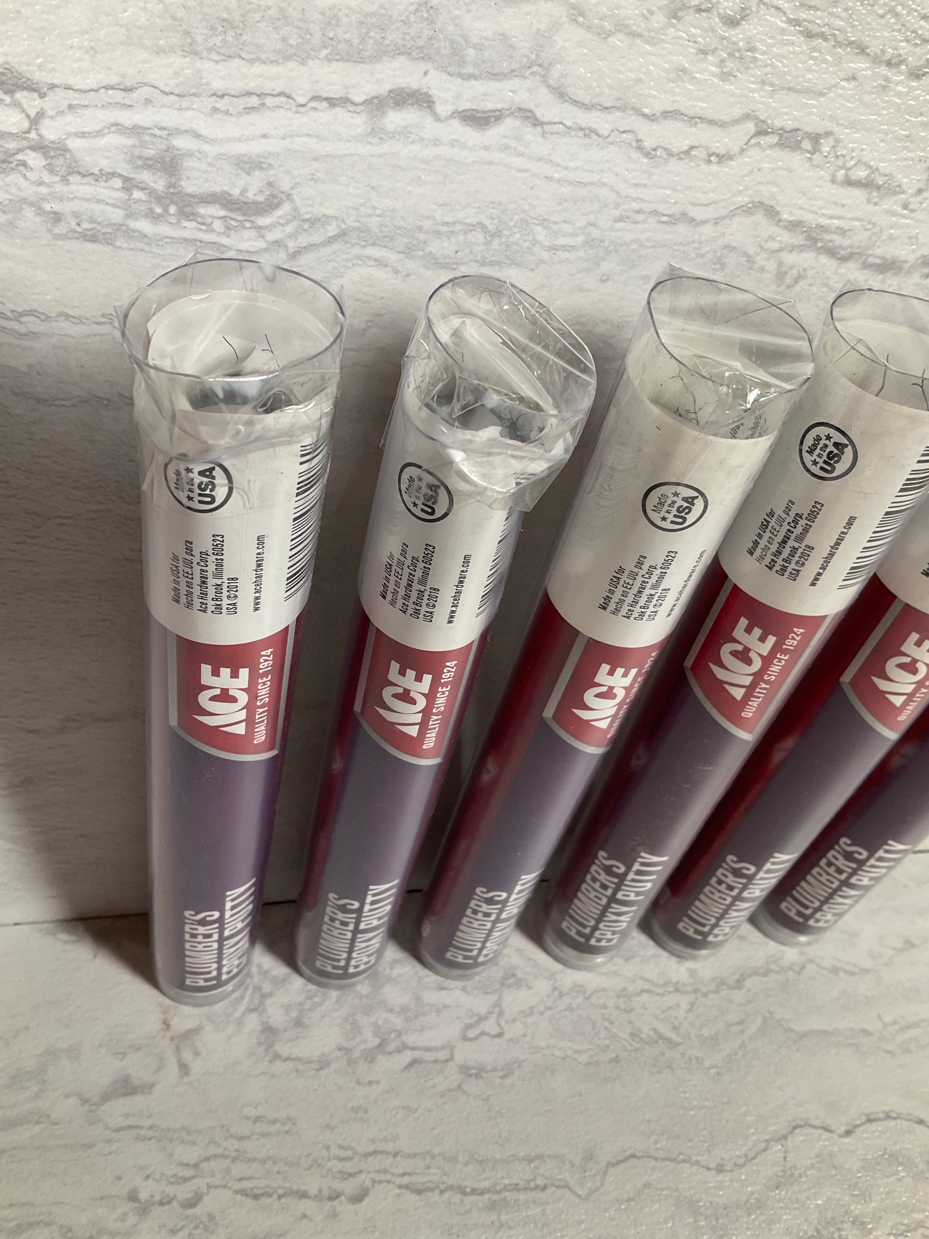 Ace Gray Plumbers Epoxy Putty 4 oz, Lot of 6 (6934957654199)